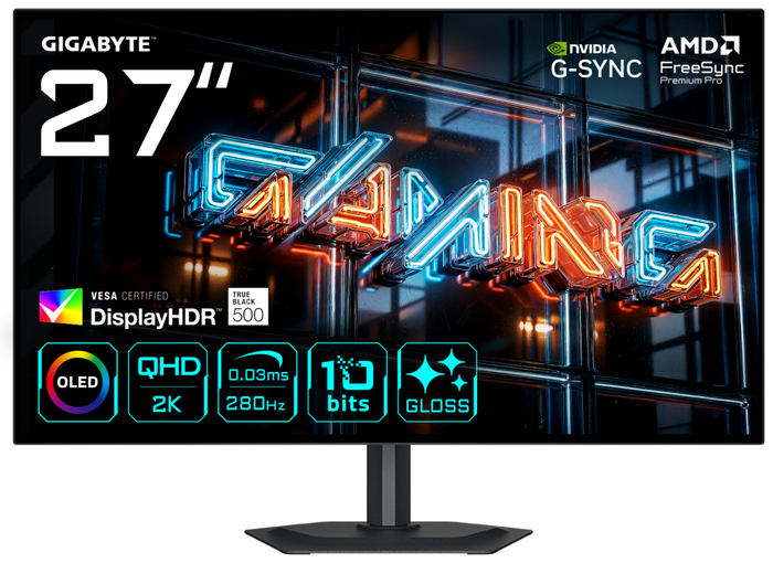 Gigabyte MO27Q28GR Monitor Gaming 27 pulg. WOLED QHD 280Hz Gigabyte MO27Q28GR Monitor Gaming 27 pulg. WOLED QHD 280Hz