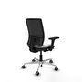 PIQUERAS Y CRESPO Silla de oficina Yunquera con mecanismo Sincro/Traslack, Blanco y Negro