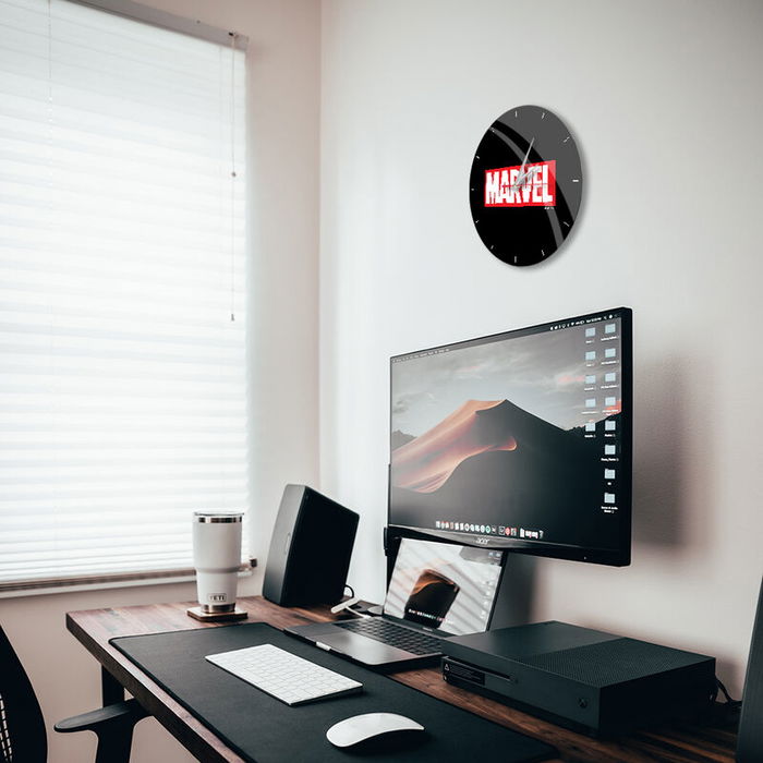 ERT GROUP Reloj de Pared Marvel Mecanismo Silencioso Flotante Esfera Brillante 30,5cm