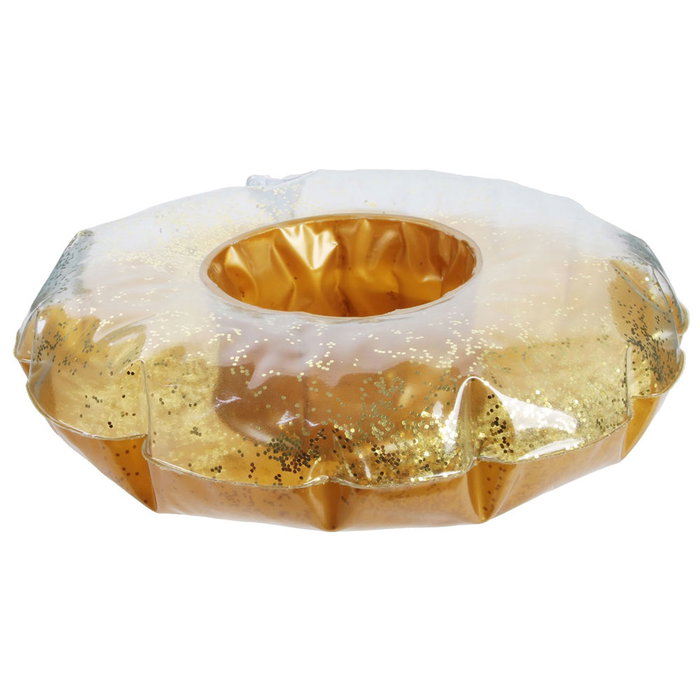 Jet Lag Flotador Apoya-Vasos Dorado d.20 cm h.8 cm