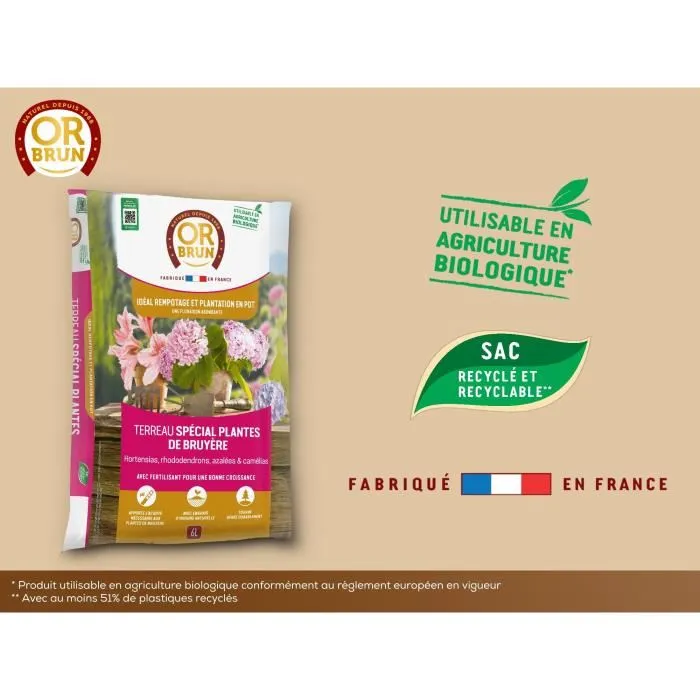 Or Brun OBRTBRU6U Tierra Especial para Macetas, 6L - Mejor Enraizamiento