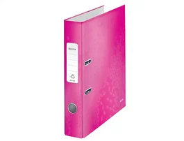 Leitz Archivador de palanca WOW cartón forrado Din A4 50 mm fucsia