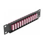 DeLOCK Patchpanel de fibra óptica 12 puertos LC Quad 10 pulg negro/violeta