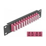 DeLOCK Patchpanel de fibra óptica 12 puertos LC Quad 10 pulg negro/violeta