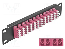 DeLOCK Panel de conexión de fibra óptica 12 puertos LC Quad 10″ 1U