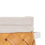 Juego de Cestas Natural Madera Tejido 39,5 x 30 x 24 cm (3 Unidades)