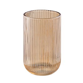 Vaso Marrón Cristal Decoración 8 X 8 X 12,70 cm
