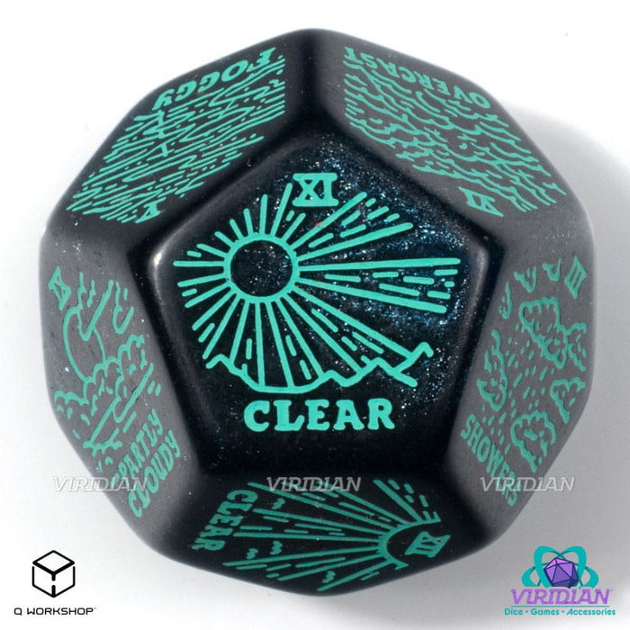 Viridian Jumbo dado Weather Generator Die D12 Turquesa Viridian Jumbo dado Weather Generator Die D12 Turquesa