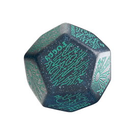 Viridian Jumbo dado Weather Generator Die D12 Turquesa