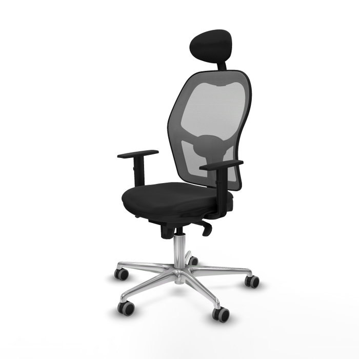 PIQUERAS Y CRESPO Silla de oficina Jorquera con mecanismo Sincro, Similpiel Negro y Malla Gris PIQUERAS Y CRESPO Silla de oficina Jorquera con mecanismo Sincro, Similpiel Negro y Malla Gris