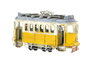 DKD Home Decor Tranvía Decoración Metal Amarillo 2 Unidades 7 x 12 x 20 cm