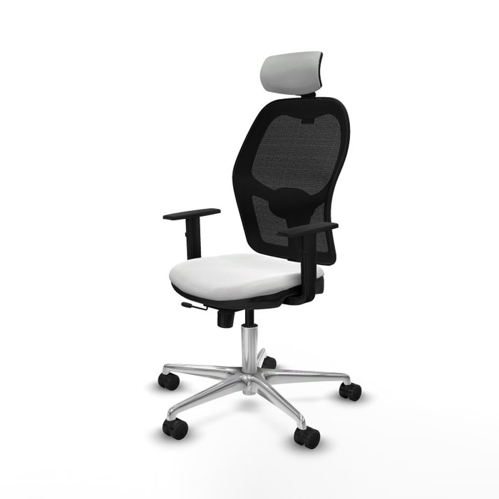PIQUERAS Y CRESPO Silla de oficina Jorquera con mecanismo Sincro/Traslack, Blanco y Negro PIQUERAS Y CRESPO Silla de oficina Jorquera con mecanismo Sincro/Traslack, Blanco y Negro
