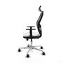 PIQUERAS Y CRESPO Silla de oficina Jorquera con mecanismo Sincro/Traslack, Blanco y Negro