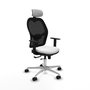 PIQUERAS Y CRESPO Silla de oficina Jorquera con mecanismo Sincro/Traslack, Blanco y Negro