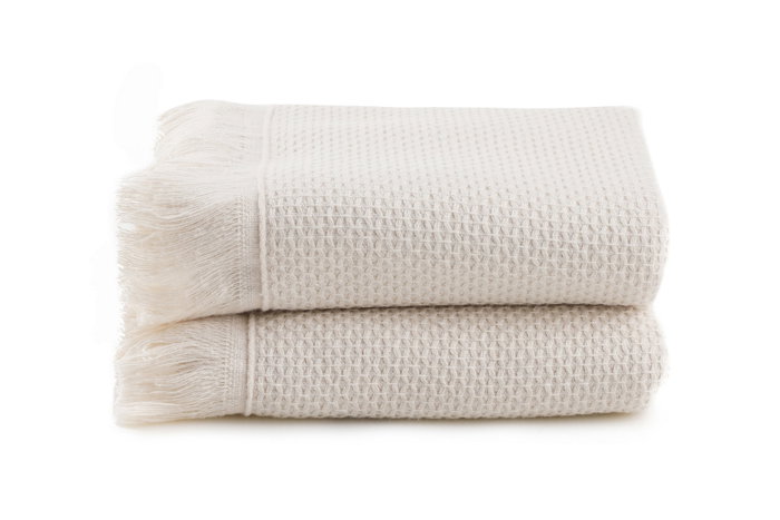 Mijölnir Juego de Toallas Microalgodón 40x60cm Cappuccino Suaves y Absorbentes para Baño (2 Piezas)