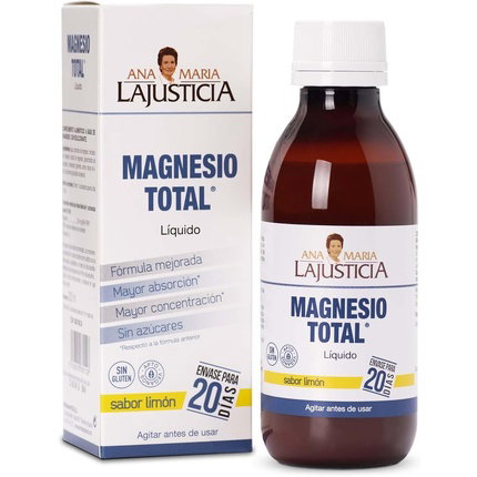 ANA MARIA LA JUSTICIA Magnesio Total Líquido sabor Limón 200ml ANA MARIA LA JUSTICIA Magnesio Total Líquido sabor Limón 200ml