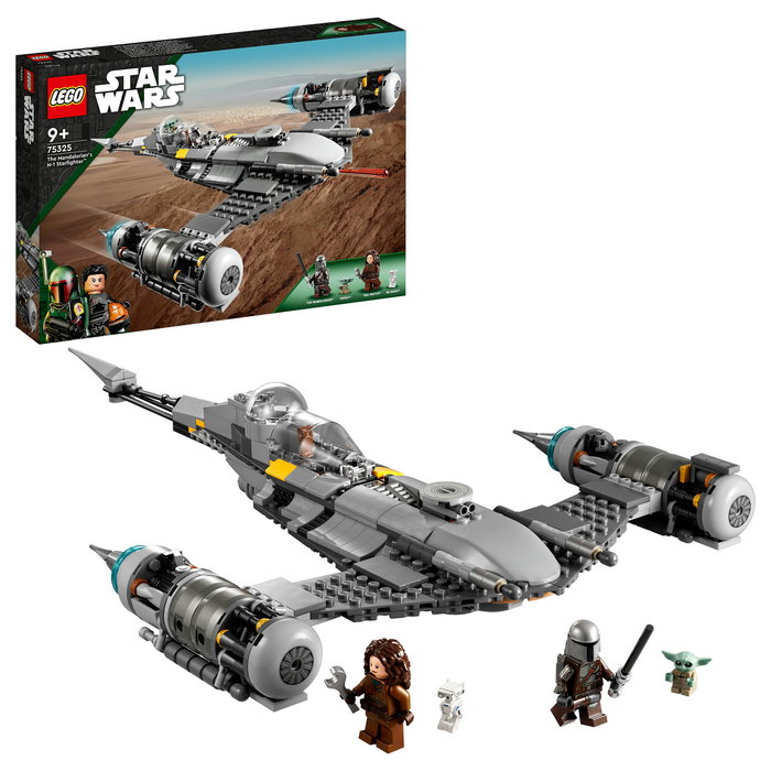 LEGO 75325 Star Wars N-1 Starfighter de The Mandalorian, Juego de Construcción para Niños de 9+ Años, 412 Piezas, Multicolor