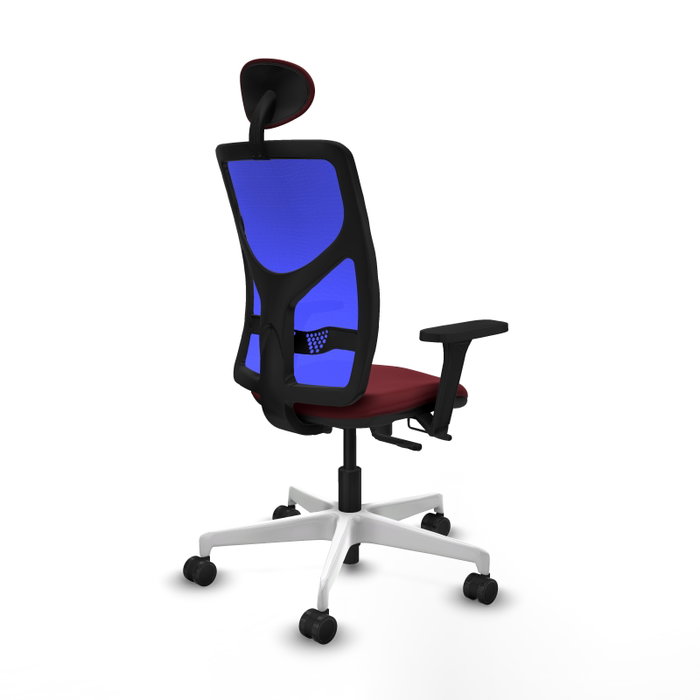 PIQUERAS Y CRESPO Silla de oficina Motilla con mecanismo Sincro/Traslack, color Granate y Azul PIQUERAS Y CRESPO Silla de oficina Motilla con mecanismo Sincro/Traslack, color Granate y Azul