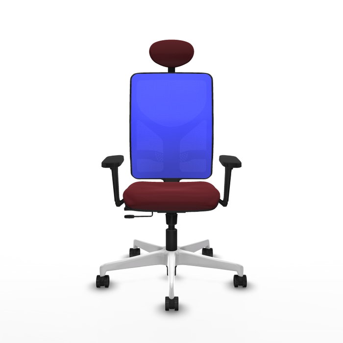 PIQUERAS Y CRESPO Silla de oficina Motilla con mecanismo Sincro/Traslack, color Granate y Azul PIQUERAS Y CRESPO Silla de oficina Motilla con mecanismo Sincro/Traslack, color Granate y Azul