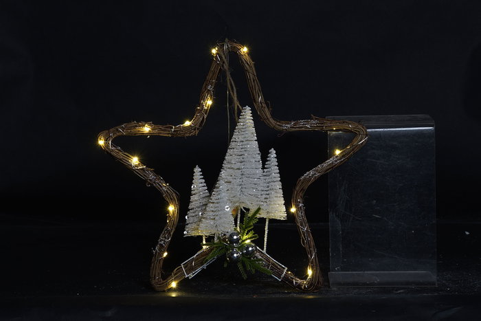 DKD Home Decor Decoración Colgante Navidad Alpina Verde Blanco Ratán LED 2 Unidades 10 x 43 x 43 cm DKD Home Decor Decoración Colgante Navidad Alpina Verde Blanco Ratán LED 2 Unidades 10 x 43 x 43 cm