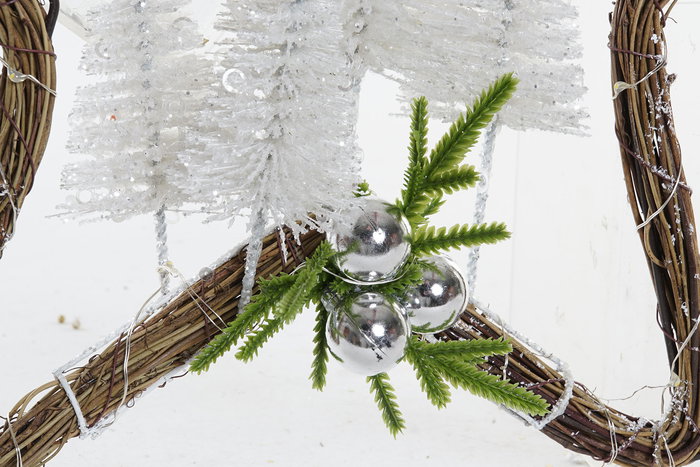 DKD Home Decor Decoración Colgante Navidad Alpina Verde Blanco Ratán LED 2 Unidades 10 x 43 x 43 cm DKD Home Decor Decoración Colgante Navidad Alpina Verde Blanco Ratán LED 2 Unidades 10 x 43 x 43 cm