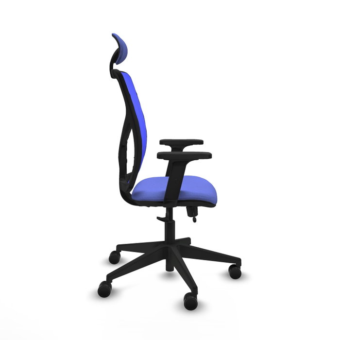 PIQUERAS Y CRESPO Silla de oficina Motilla Azul con mecanismo Sincro/Traslack