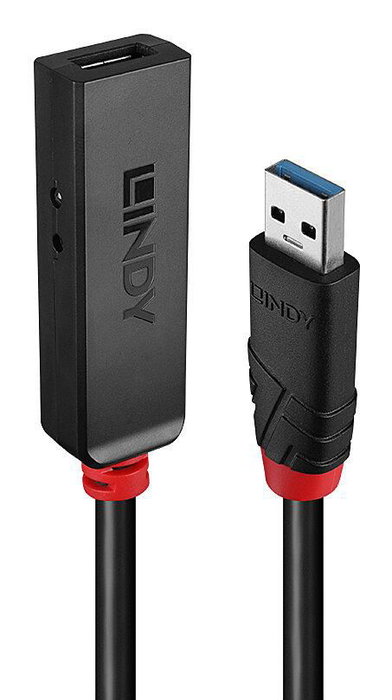 Lindy Extensión USB 3.0 Activa Slim 15m Soporta 5Gbps Compatible con USB A Alta Velocidad