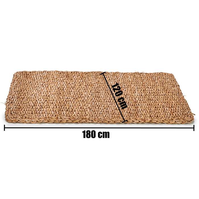 Giftdecor Alfombra de Esparto Natural, Marrón, 180x120 cm