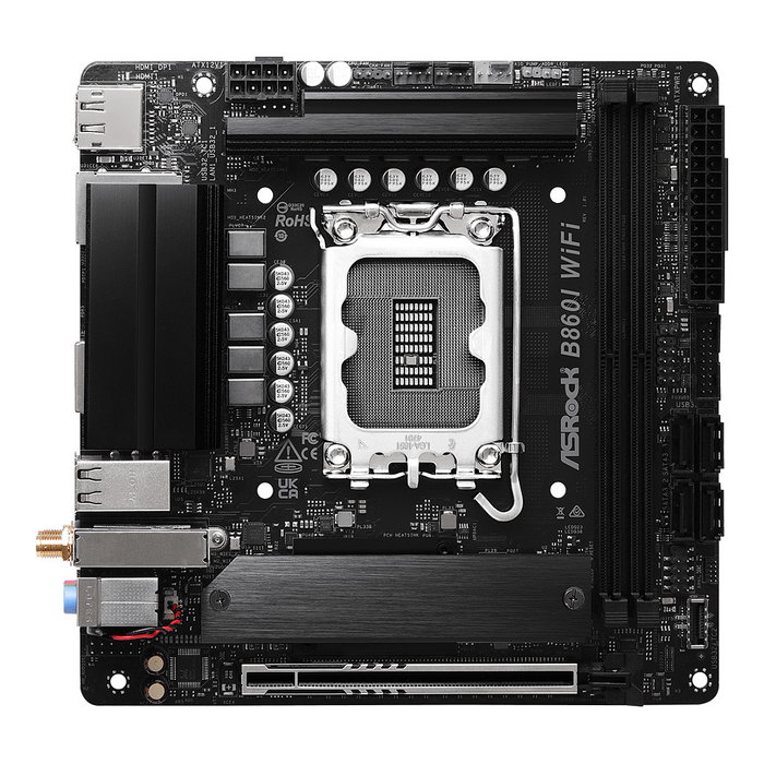 ASRock B860I WiFi Placa Base Mini ITX para Intel LGA 1851 DDR5 HDMI/DP Wi-Fi 6E Bluetooth 5.3