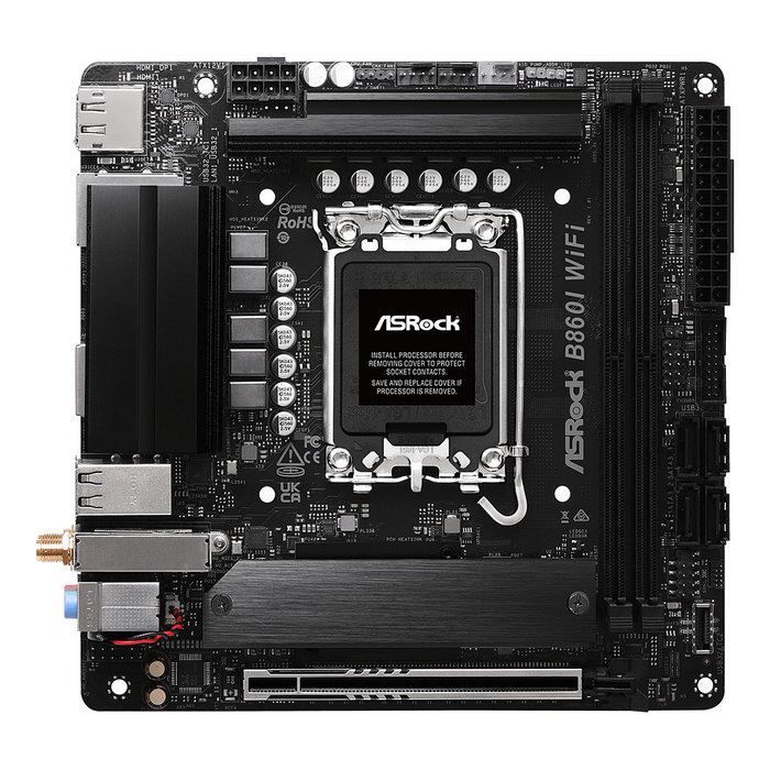 ASRock B860I WiFi Placa Base Mini ITX para Intel LGA 1851 DDR5 HDMI/DP Wi-Fi 6E Bluetooth 5.3