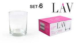 Lav Set de 6 Vasos para Whisky Colección Liberty 280 ml, Altura 9.8 cm (8 Cajas)
