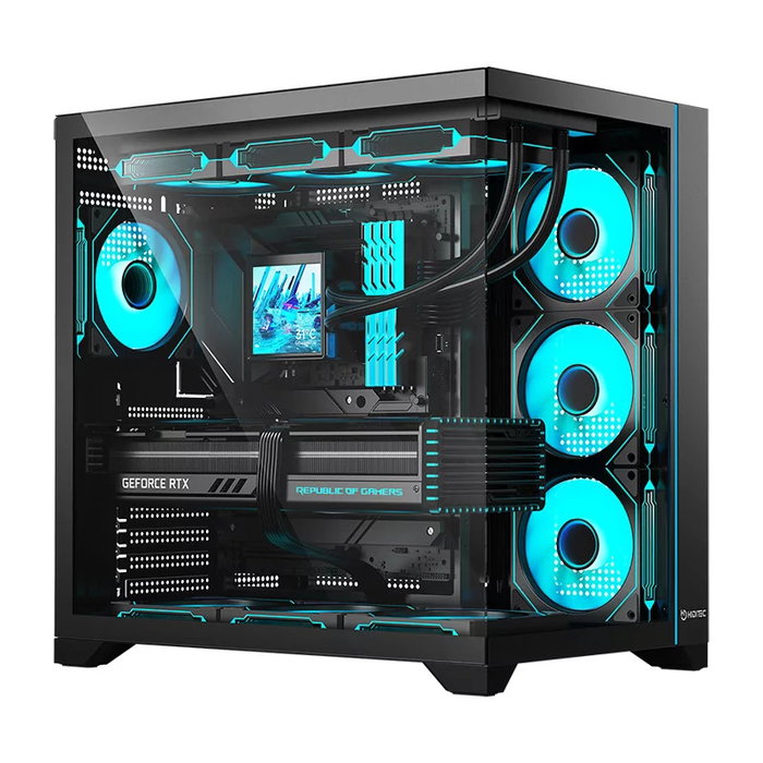 Hiditec H3 PRO Caja Gaming Semitorre Negra con Cristal Templado