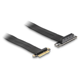 DeLOCK Riser Karte PCI Express x4 Stecker zu x4 Slot 90 Grad gewinkelt mit Kabel 60 cm