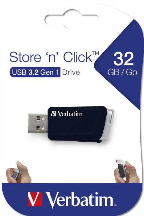 Verbatim Store 'n' Click 32GB USB 3.2 Gen 1 Negro