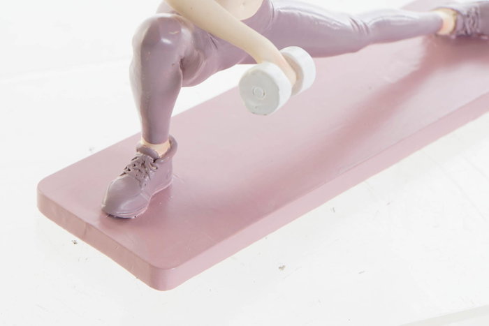 DKD Home Decor Figura de Resina Chica Yoga Rosa