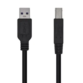 Aisens Cable USB 3.0 A105-0444, Tipo A Macho a Tipo B Macho, 5 Gbps, Impresora, 2 Metros, Negro