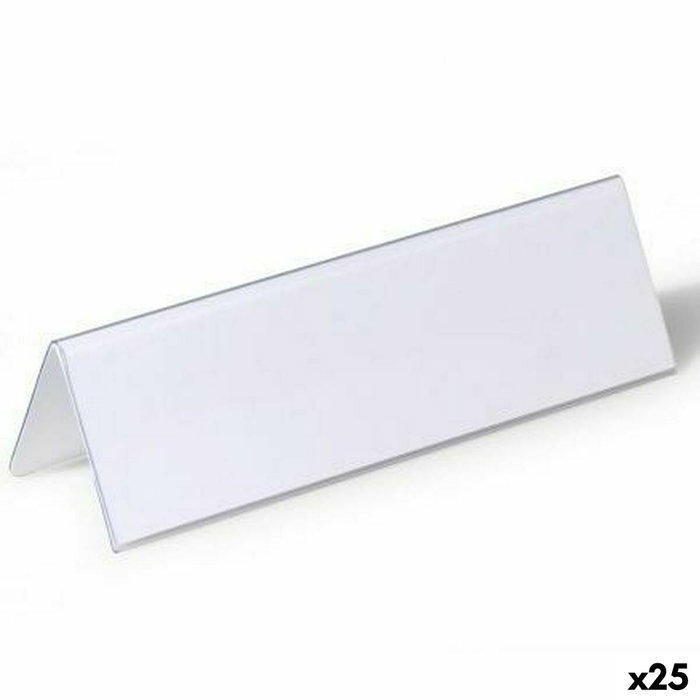 Durable Portanombres de Mesa Transparente (Set de 25)