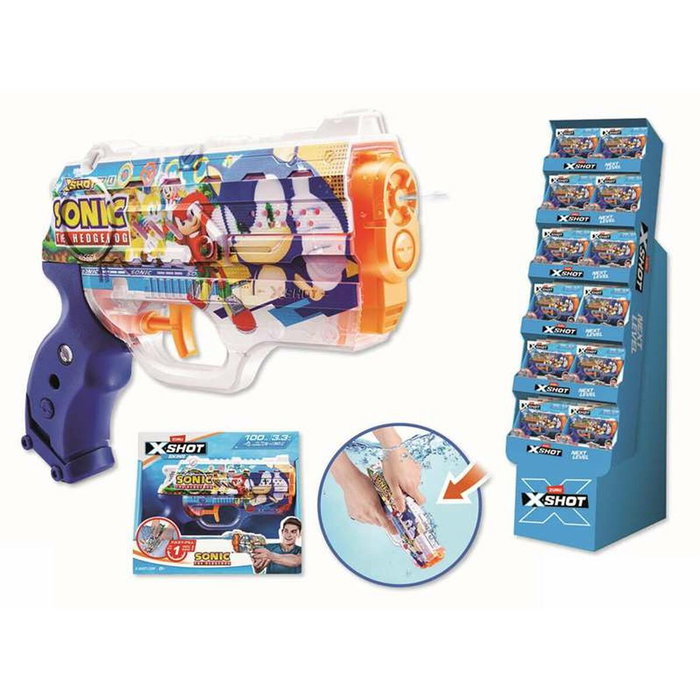 Zuru X-Shot Nano Skins Sonic Pistola de agua con carga rápida