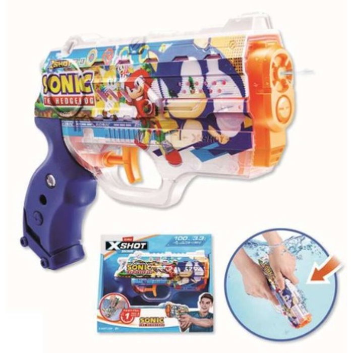 Zuru X-Shot Nano Skins Sonic Pistola de agua con carga rápida