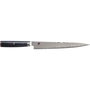 Miyabi 5000FCD Sujihiki 24cm de acero inoxidable con mango de madera pakka negra.