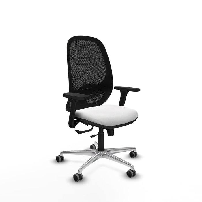 PIQUERAS Y CRESPO Silla de oficina Cilanco con mecanismo Sincro/Traslack, Blanco y Negro PIQUERAS Y CRESPO Silla de oficina Cilanco con mecanismo Sincro/Traslack, Blanco y Negro