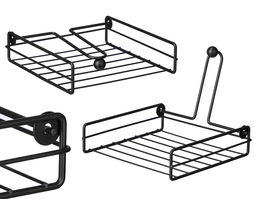 Kinvara Servilletero Acero Negro 19 x 5 x 19 cm (Set de 12)