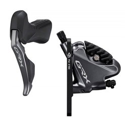 Shimano GRX ST-RX815 Di2 Maneta de freno y cambio izquierda con pinza BR-RX810 disco 160mm Flat Mount negro
