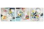 DKD Home Decor Cuadro Lienzo Pino 60x60x2,8 Abstracto Surtido de 3