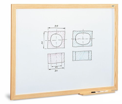 Pizarra Blanca Faibo Estratificada Marco Fibra 100X150 Cm Con Cajetin De 40 Cm Pizarra Blanca Faibo Estratificada Marco Fibra 100X150 Cm Con Cajetin De 40 Cm
