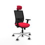 PIQUERAS Y CRESPO Silla de oficina Yunquera con mecanismo Sincro/Traslack Rojo/Negro