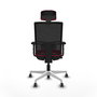 PIQUERAS Y CRESPO Silla de oficina Yunquera con mecanismo Sincro/Traslack Rojo/Negro