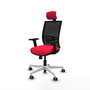 PIQUERAS Y CRESPO Silla de oficina Yunquera con mecanismo Sincro/Traslack Rojo/Negro