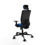 PIQUERAS Y CRESPO Silla de oficina Yunquera con mecanismo Sincro, Azul y Negro
