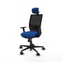 PIQUERAS Y CRESPO Silla de oficina Yunquera con mecanismo Sincro, Azul y Negro
